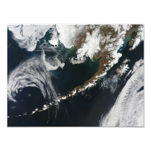Die Halbinsel Alaskan und die Aleusianischen Insel Fotodruck (Vorne)