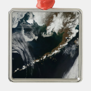 Die Halbinsel Alaskan und die Aleusianischen Insel Silbernes Ornament