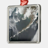 Die Halbinsel Alaskan und die Aleusianischen Insel Silbernes Ornament (Links)