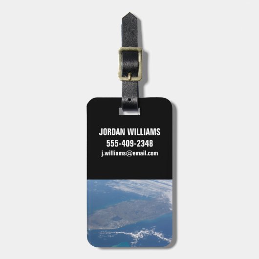 Die Halbinsel Florida. Gepäckanhänger (Vorderseite vertikal)