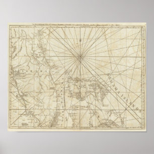 Die Halbinsel und der Golf von Florida Poster