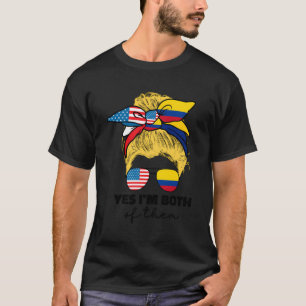 Die Hälfte Amerikaner und Kolumbianer Amerika Kolu T-Shirt
