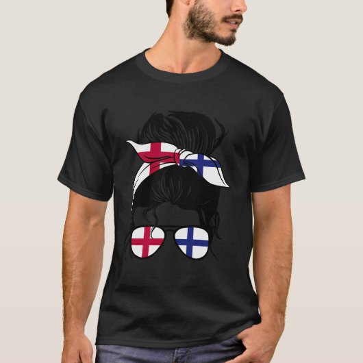 Die Hälfte der finnischen Hälfte Englisch Mix Engl T-Shirt (Vorderseite)