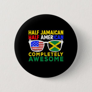 Die Hälfte des jamaikanischen halben amerikanische Button