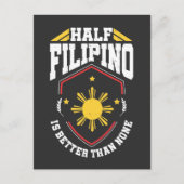 Die Hälfte Filipinos ist besser als keine anderen  Postkarte (Vorderseite)