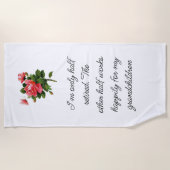 Die Hälfte in Rente und die Hälfte in Arbeit für E Strandtuch (Vorderseite)