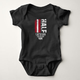 Die Hälfte Lettisch ist besser als keine lustige l Baby Strampler