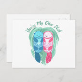 Die Hälfte meiner Otter Postkarte (Vorne/Hinten)