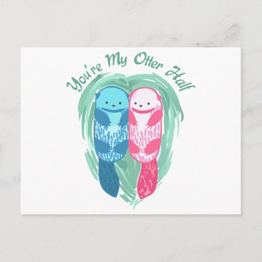 Die Hälfte meiner Otter Postkarte (Vorderseite)