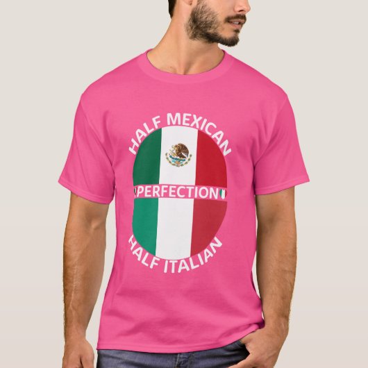 Die Hälfte mexikanisch halb Italienisch Mexiko Ita T-Shirt (Vorderseite)
