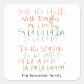 Die Hallen farbenfroh erleben Quadratischer Aufkleber (Vorderseite)