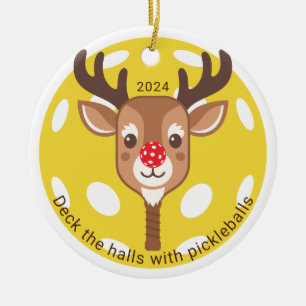 Die Hallen mit Pickleballs besichtigen Keramik Ornament