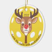 Die Hallen mit Pickleballs besichtigen Keramik Ornament (Links)