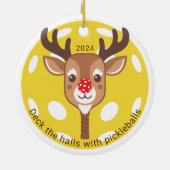 Die Hallen mit Pickleballs besichtigen Keramik Ornament (Hinten)