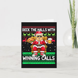 Die Hallen mit Siegerrufen - Trump Santa Ch Karte