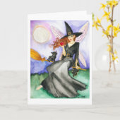Die Halloween-Fairy-Karte Karte (Gelbe Blume)