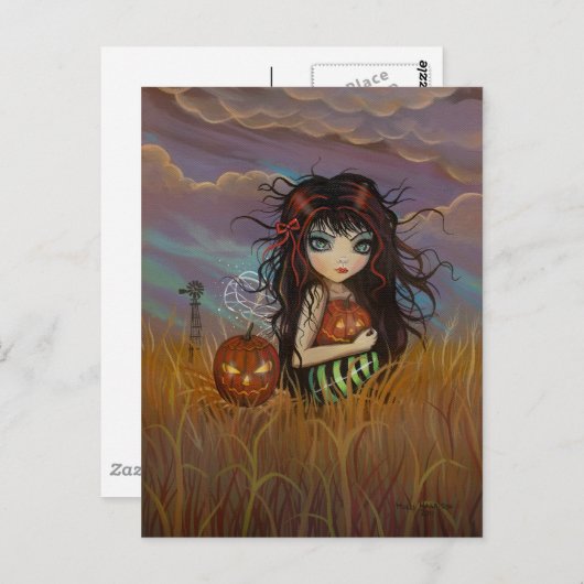 Die Halloween Fairy Postcard Postkarte (Vorne/Hinten)