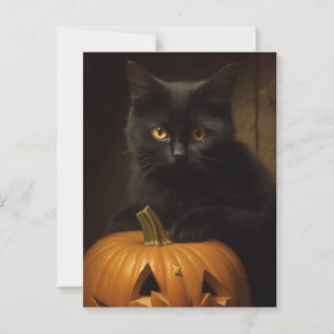 Die Halloween-Katze Postkarte