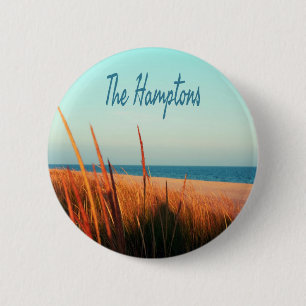Die Hamptons Beach Long Island New York Button
