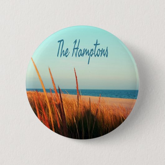 Die Hamptons Beach Long Island New York Button (Vorderseite)