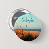 Die Hamptons Beach Long Island New York Button (Vorne & Hinten)