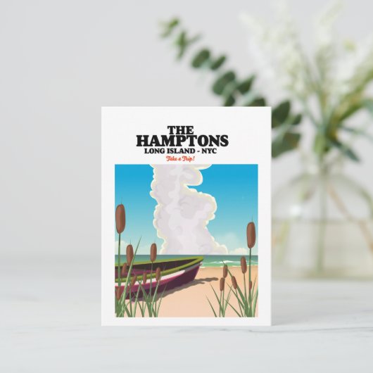 Die Hamptons Langinsel NYC, Reiseplakat. (Stehend Vorderseite)