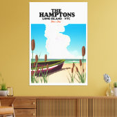 Die Hamptons Langinsel NYC, Reiseplakat. Leinwanddruck (Insitu (Wohnzimmer))