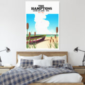 Die Hamptons Langinsel NYC, Reiseplakat. Leinwanddruck (Insitu (Schlafzimmer))