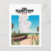 Die Hamptons Langinsel NYC, Reiseplakat. Postkarte (Vorderseite)