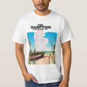 Die Hamptons Langinsel NYC, Reiseplakat. T-Shirt (Vorderseite)