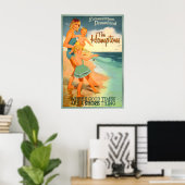 Die Hamptons Long Island New York Poster Neue Retr (Heimbüro)