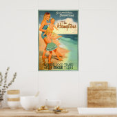 Die Hamptons Long Island New York Poster Neue Retr (Küche)