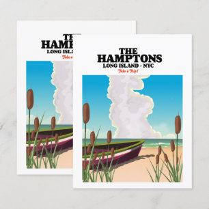 Die Hamptons Long Island NYC, Reiseposter.
