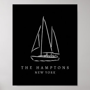 Die Hamptons New York Yacht Club Segel Souvenir Poster