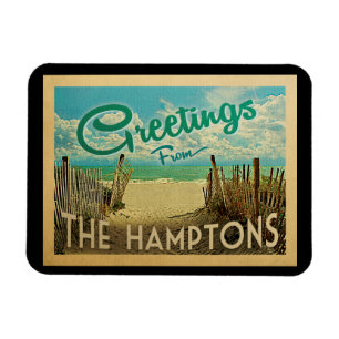 Die Hamptons Strand-Vintage Reise Magnet