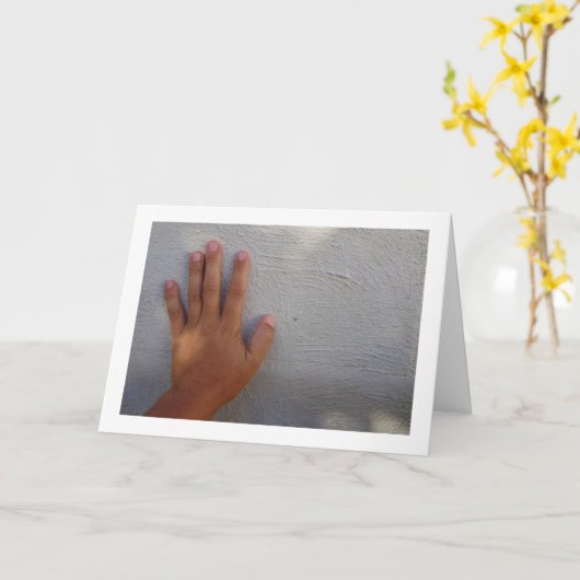 Die Hand an der Wand Karte (Gelbe Blume)