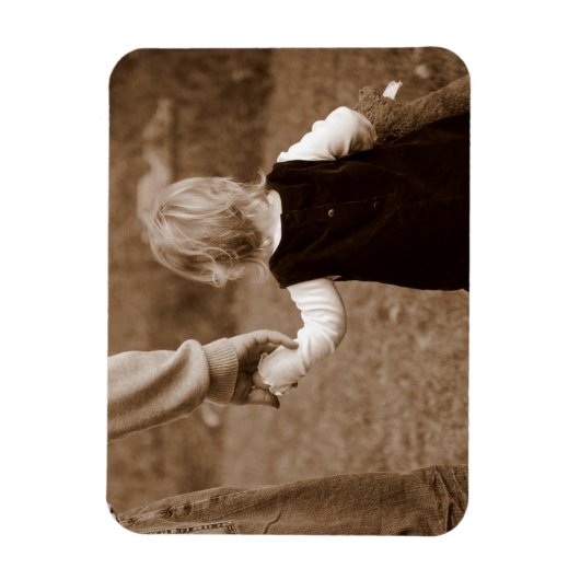 Die Hand des Vaters Magnet (Vertikal)