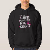 Die Hand, die man nicht beißen kann - kühne Typogr Hoodie (Vorderseite)