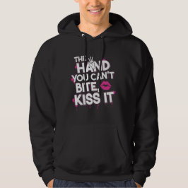 Die Hand, die man nicht beißen kann - kühne Typogr Hoodie