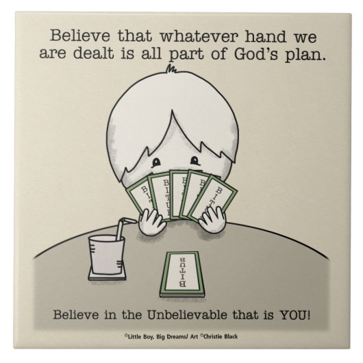 Die Hand, die wir haben Fliese (Vorderseite)