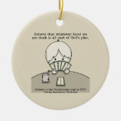 Die Hand, die wir haben Keramik Ornament (Vorne)