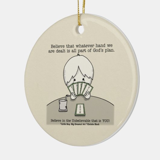 Die Hand, die wir haben Keramik Ornament (Links)