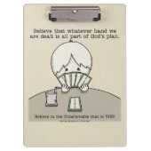 Die Hand, die wir haben Klemmbrett (Vorderseite)