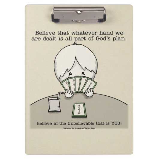 Die Hand, die wir haben Klemmbrett (Vorderseite)