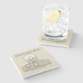 Die Hand, die wir haben Steinuntersetzer (Seitenansicht)