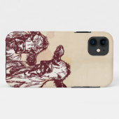 Die Hand mit zwei Kühen zeichnen die Skizze u. Case-Mate iPhone Hülle (Rückseite (Horizontal))