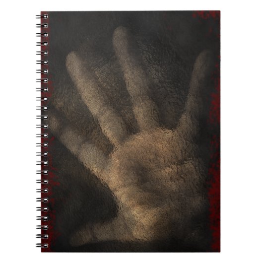 Die Hand von unten Notizblock (Vorderseite)