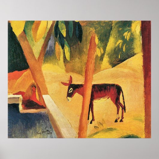Die Handäffchen von August Macke Poster (Vorne)