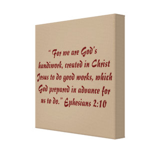 "Die Handarbeit des Gottes" Scripture 12 X12 Leinwanddruck