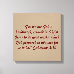 "Die Handarbeit des Gottes" Scripture 12 X12 Leinwanddruck
